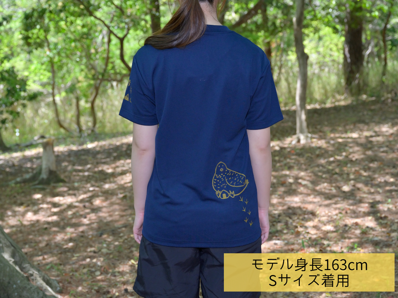 汗をかいてもベチャつきにくい吸水速乾Tシャツ ライチョウプリント